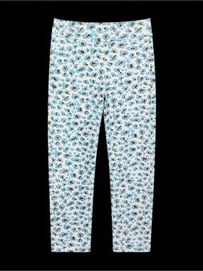 Krazy Larry Blue Leopard Print Pull-On Stretch Pant
